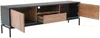 Vente-unique - ZINORI TV unit MetallHolz, Platte SchwarzBraun - B 40 cm x H 55 cm x L 180 cm Bild 4