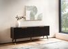 Lowboard Schwarz Eiche-Dekor 150x60x39cm TV-Kommode Modern mit Türen Wohnzimmer Bild 3