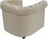 Vente-unique - CHESTERFIELD Sessel SamtStoff Beige - B 78 cm x H 72 cm x L 82 cm Bild 3