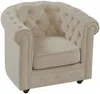 Vente-unique - CHESTERFIELD Sessel SamtStoff Beige - B 78 cm x H 72 cm x L 82 cm Bild 2