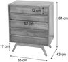 Highboard HWC-L96, Kommode Sideboard Schrank Schubladen Massiv-Holz Mango 81x65x43cm MVG-zertifiziert Bild 3