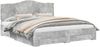 vidaXL Bettrahmen mit Kopfteil Beton Grau 200 x 200 cm Holzwerkstoff 3413565 Bild 2