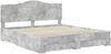 vidaXL Bettrahmen mit Kopfteil Beton Grau 200 x 200 cm Holzwerkstoff 3413565 Bild 4