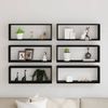 vidaXL Wandregale mit Regal 6 pcs Schwarz Eichen-Optik 60 x 15 x 23 cm 862647 Bild 4