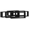 vidaXL Wandregale mit Regal 6 pcs Schwarz Eichen-Optik 60 x 15 x 23 cm 862647 Bild 5