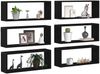 vidaXL Wandregale mit Regal 6 pcs Schwarz Eichen-Optik 60 x 15 x 23 cm 862647 Bild 3