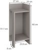 Nachttisch Lenar Greige 27 x 60 cm Vicco Bild 2