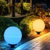 2x RGB LED Steckleuchten, Kugel, weiß, Erdspieß, Kabel, D 30 cm Bild 3