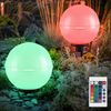 2x RGB LED Steckleuchten, Kugel, weiß, Erdspieß, Kabel, D 30 cm Bild 5
