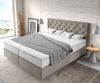 Boxspringbett Dream-Great 180x200 cm Mikrofaser Beige mit TFK Matratze und Visco Topper Bild 4