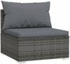 vidaXL 3-Sitzer-Sofa mit Kissen Grau Poly Rattan 317511 Bild 3