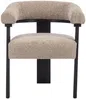 Vente-unique - LIVELIA Stuhl Stoff SchwarzSchokoladenbraun - B 60 cm x H 78 cm x L 64 cm Bild 2