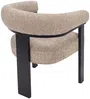 Vente-unique - LIVELIA Stuhl Stoff SchwarzSchokoladenbraun - B 60 cm x H 78 cm x L 64 cm Bild 4