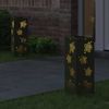 vidaXL Solar LED Weg Licht 2 pcs Olive Grün Kalt gewalzter Stahl 879740 Bild 3