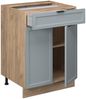 Küchenunterschrank Fame-Line Hellblau-grau 60 cm mit Schublade, ohne Arbeitsplatte Vicco Bild 4