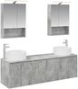 vidaXL Badezimmerschrank-Set 5 pcs Betongrau Holzwerkstoff 3406562 Bild 2