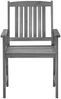 vidaXL Gartenstühle mit Kissen 2 Stk. Grau Massivholz Akazie 3061233 Bild 5