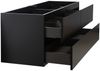 Badplaats Waschbeckenunterschrank Angela 140 x 48 cm Schwarz Matt - Hängender Badezimmerschrank mit 4 Schubladen, Vormontiert und mit Soft-Close Bild 4