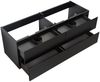 Badplaats Waschbeckenunterschrank Angela 140 x 48 cm Schwarz Matt - Hängender Badezimmerschrank mit 4 Schubladen, Vormontiert und mit Soft-Close Bild 2