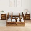 vidaXL Aufbewahrungsbettgestell Altholz 120 x 190 cm Holzwerkstoff 3335427 Bild 3