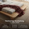 skølm 'Vestri' Futonbett 140x200 cm, Bettgestell aus Eiche Massivholz, natur geölt und lackiert, Massivholz 25 cm hoch, geeignet als Doppelbett Bild 5