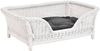Krines Home Hundekorb Großer Rattan Hundekorb geflochten Hundebett Hund hoch mit Kissen, Rattan Korb, Hundecouch Bild 2