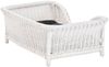 Krines Home Hundekorb Großer Rattan Hundekorb geflochten Hundebett Hund hoch mit Kissen, Rattan Korb, Hundecouch Bild 4