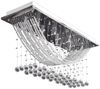 Weiße Deckenlampe mit funkelnden Glasperlen 8 x G9 29 cm Bild 2