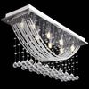 Weiße Deckenlampe mit funkelnden Glasperlen 8 x G9 29 cm Bild 4