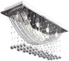 Weiße Deckenlampe mit funkelnden Glasperlen 8 x G9 29 cm Bild 5