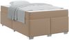 vidaXL Bettrahmen mit Matratze Cappuccino 120 x 200 cm Stoff 3399237 Bild 2
