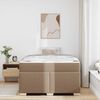 vidaXL Bettrahmen mit Matratze Cappuccino 120 x 200 cm Stoff 3399237 Bild 3
