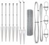 vidaXL Schweißdrahtzaun mit Spikes 10 x 0,8 m Verzinkter Stahl Silber 3351922 Bild 5