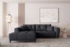 99rooms Massimo Ecksofa Strukturstoff NEVE Schwarz mit Schlaffunktion Links Bild 5