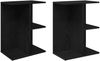 vidaXL Nachttische 2 Stk. Schwarz Eichen-Optik 46,5x29x61 cm 858653 Bild 2