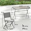 Gartenmöbel Set Klappbar Sitzgruppe 5-teilig Tisch mit 4 Atmungsaktiven Stühlen Holzoptik Platzsparend Bild 5