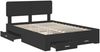vidaXL Bettrahmen mit Kopfteil Schwarz 140 x 190 cm Holzwerkstoff 3412374 Bild 5