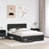 vidaXL Bettrahmen mit Kopfteil Schwarz 140 x 190 cm Holzwerkstoff 3412374 Bild 3
