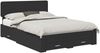 vidaXL Bettrahmen mit Kopfteil Schwarz 140 x 190 cm Holzwerkstoff 3412374 Bild 2