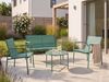 Lounge Set mit Tisch 4-Sitzer LEDRO Metall Grün Bild 3