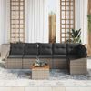 vidaXL Gartensofa-set mit Kissen 7 pcs Grau Poly-Rattan 3347839 Bild 3