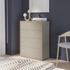 Forte ALICE SPRINGS Kommode 70 80, modern-minimalistisch, 4 Schubladen, Wohn-/Schlafzimmer, Holzwerkstoff, Taupe, 74,5 cm breit x 99,1 cm hoch x 34,9 cm tief Bild 2