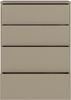 Forte ALICE SPRINGS Kommode 70 80, modern-minimalistisch, 4 Schubladen, Wohn-/Schlafzimmer, Holzwerkstoff, Taupe, 74,5 cm breit x 99,1 cm hoch x 34,9 cm tief Bild 3