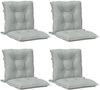 vidaXL Niedriglehner-Auflagen 4 Stk. Melange Hellgrau 100x50x7cm Stoff 4002380 Bild 4