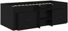 vidaXL Loft Bettgestell mit Schrank 3 pcs Schwarz Holzwerkstoff 3423383 Bild 3