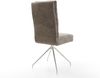 Esszimmerstuhl Pela-Flex Mikrofaser Taupe Vintage Kreuzgestell konisch Edelstahl Taschenfederkern Bild 5