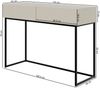 Selsey 'Veldio' Schminktisch mit 2 Schubladen, schwarz, ca. 79 x 110 x 40 cm Bild 5