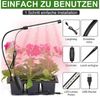 Rosnek Pflanzenlampe Dimmbar, 360° flexibel, für Zimmerpflanzen Setzlinge Blume Sukkulente, Rot, Weiß, Timer, 8Rot+40Weiß LEDs Bild 2