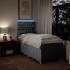 vidaXL Boxspringbett mit Matratze Hellgrau 90x200 cm Stoff 3293470 Bild 4