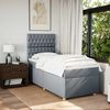 vidaXL Boxspringbett mit Matratze Hellgrau 90x200 cm Stoff 3293470 Bild 5